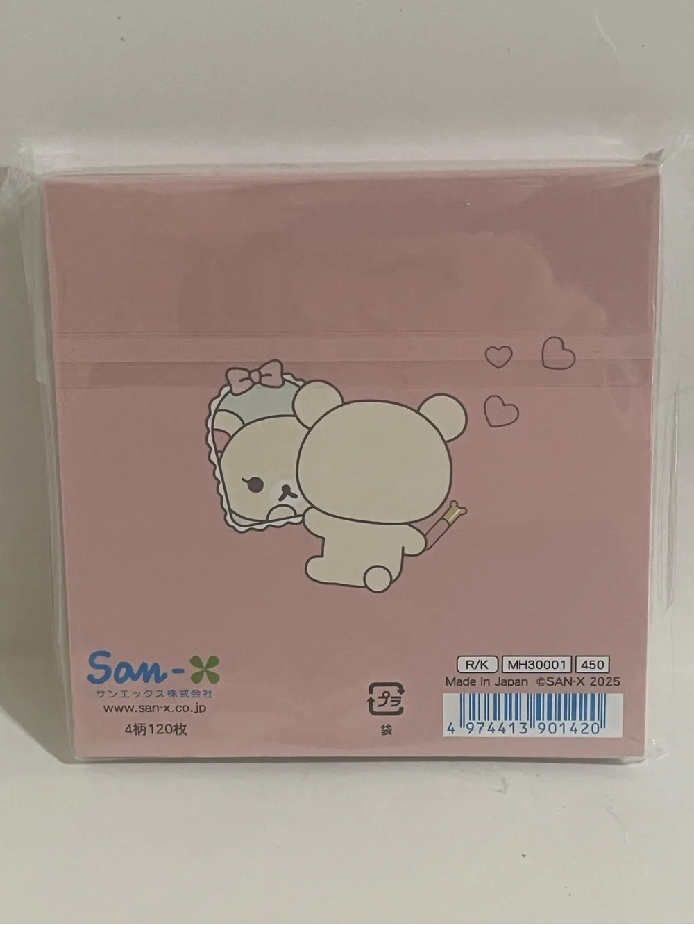 Rilakkuma-Korilakkuma MakeUp Series Small Square Memo Pad